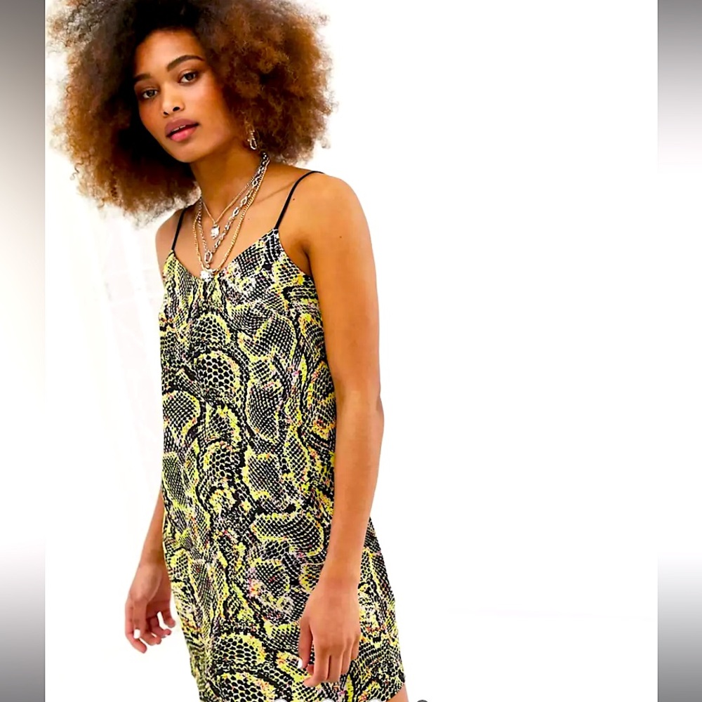 Collusion snake print cami mini dress